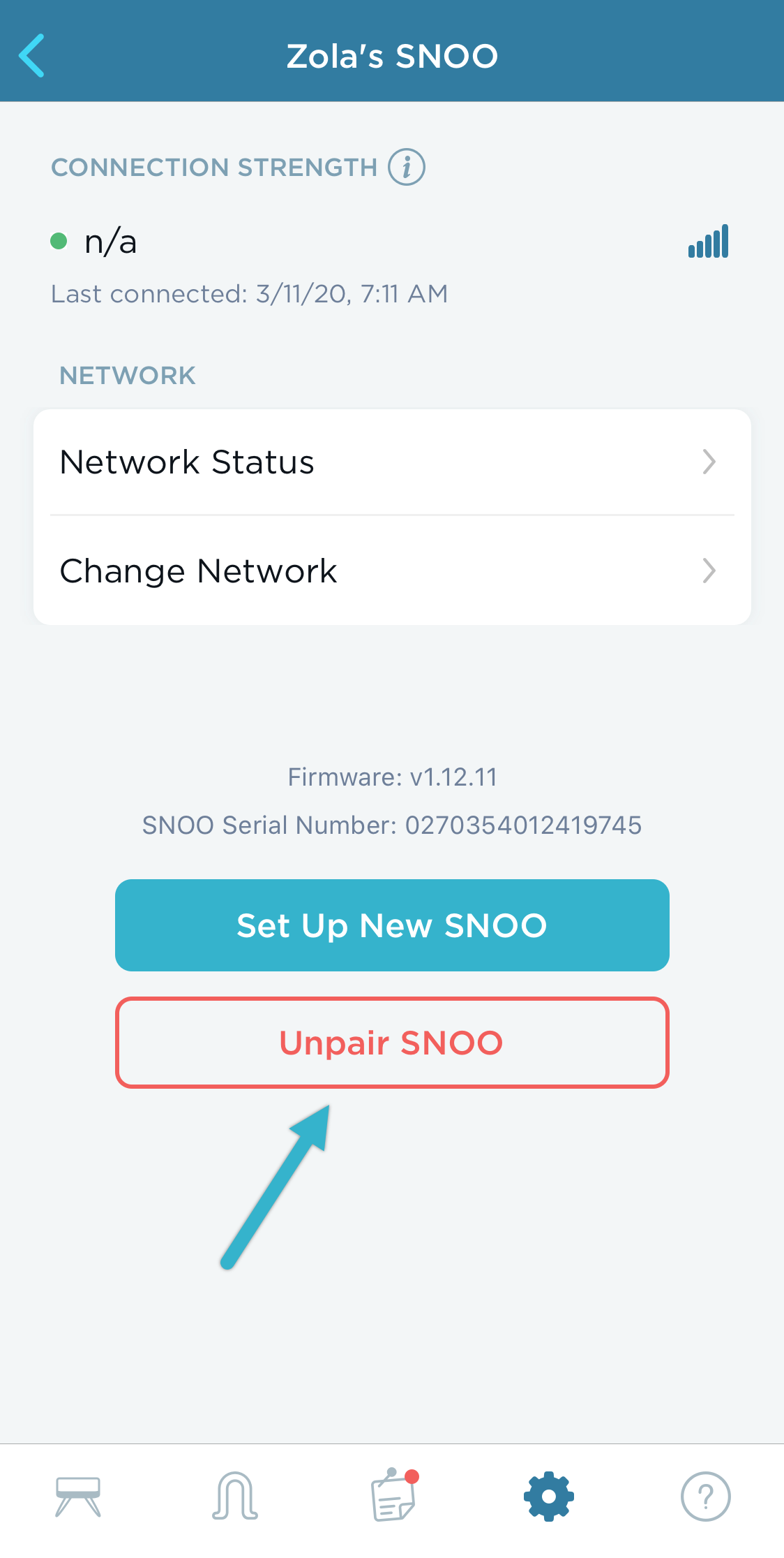 Snoo wifi online