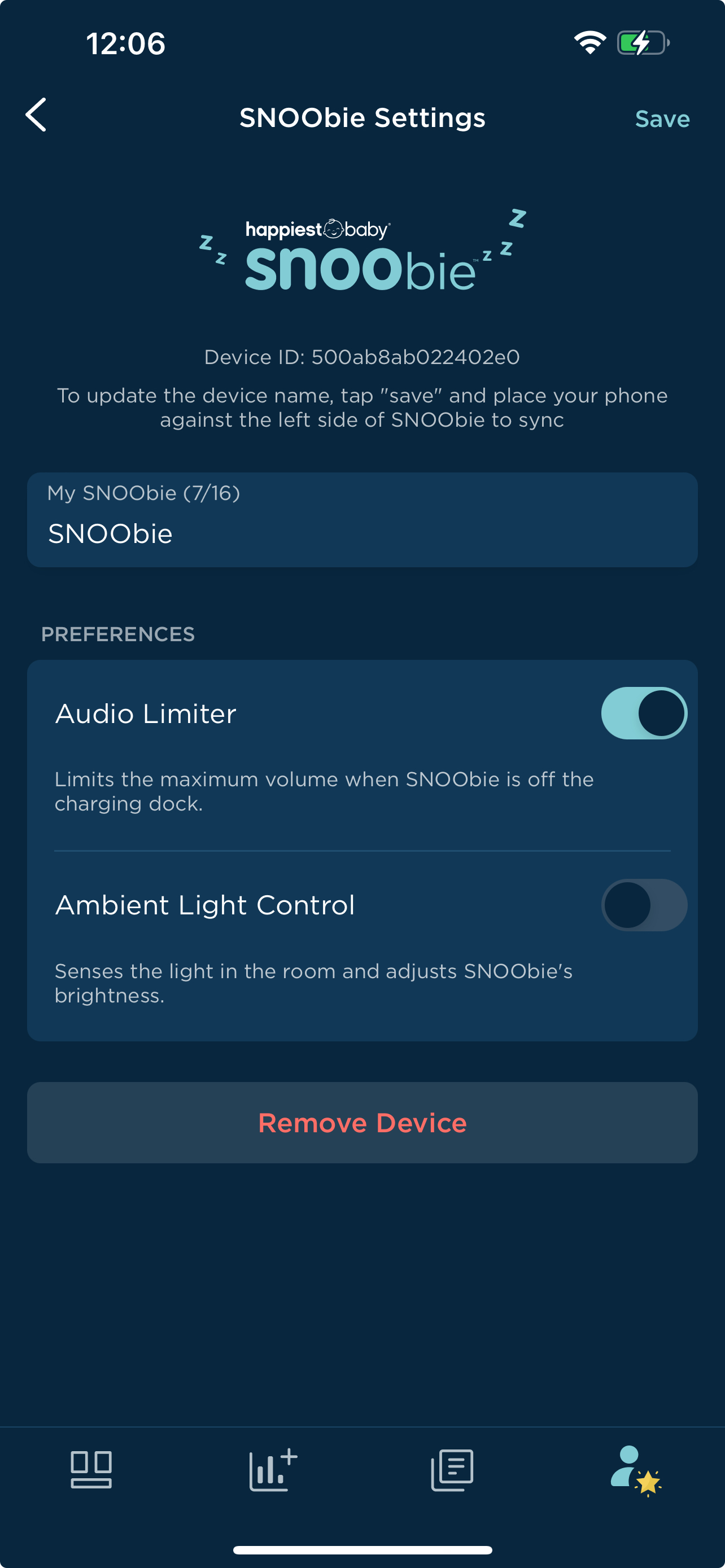 How do I adjust the brightness of SNOObie’s light? Ambient L Off.jpeg