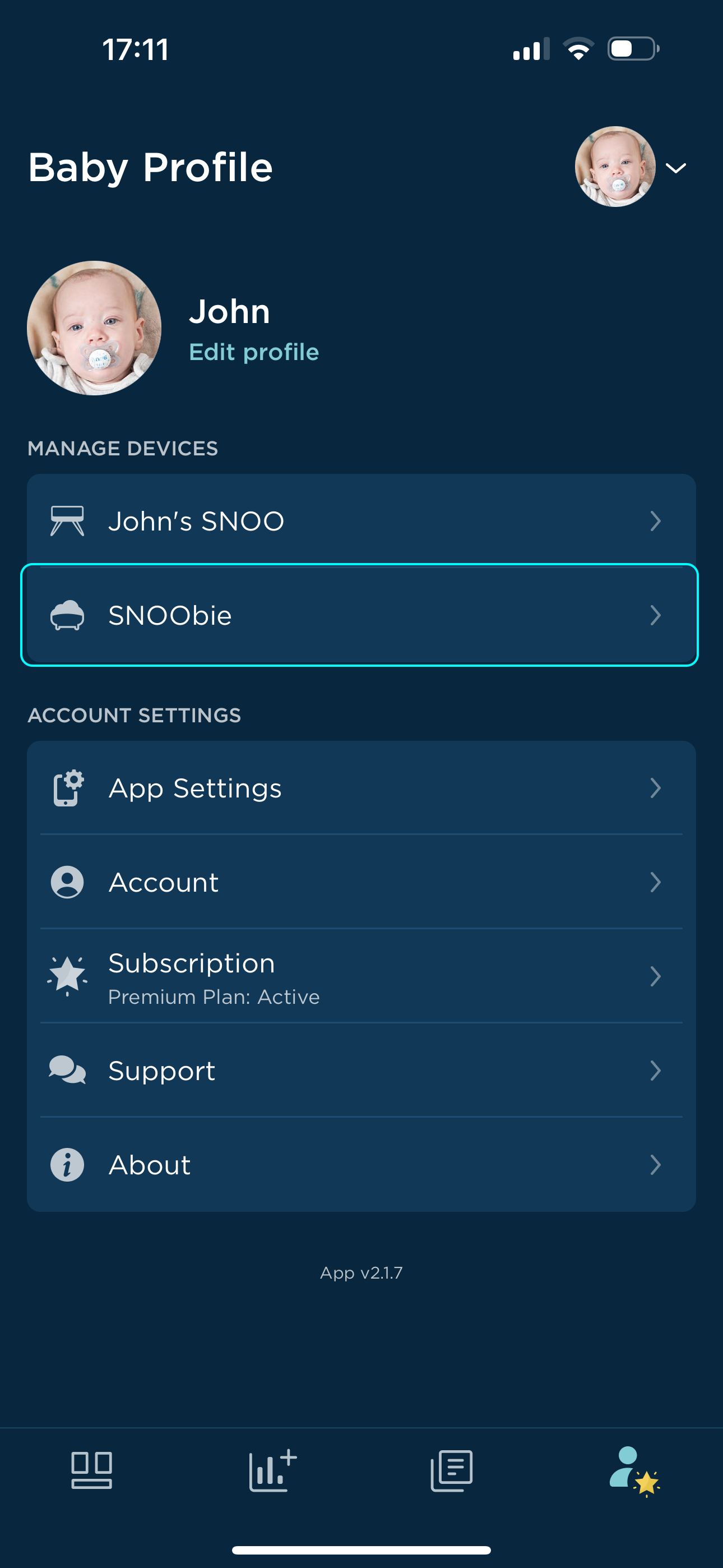 How do I adjust the brightness of SNOObie’s light?  Snoobie Settings.PNG