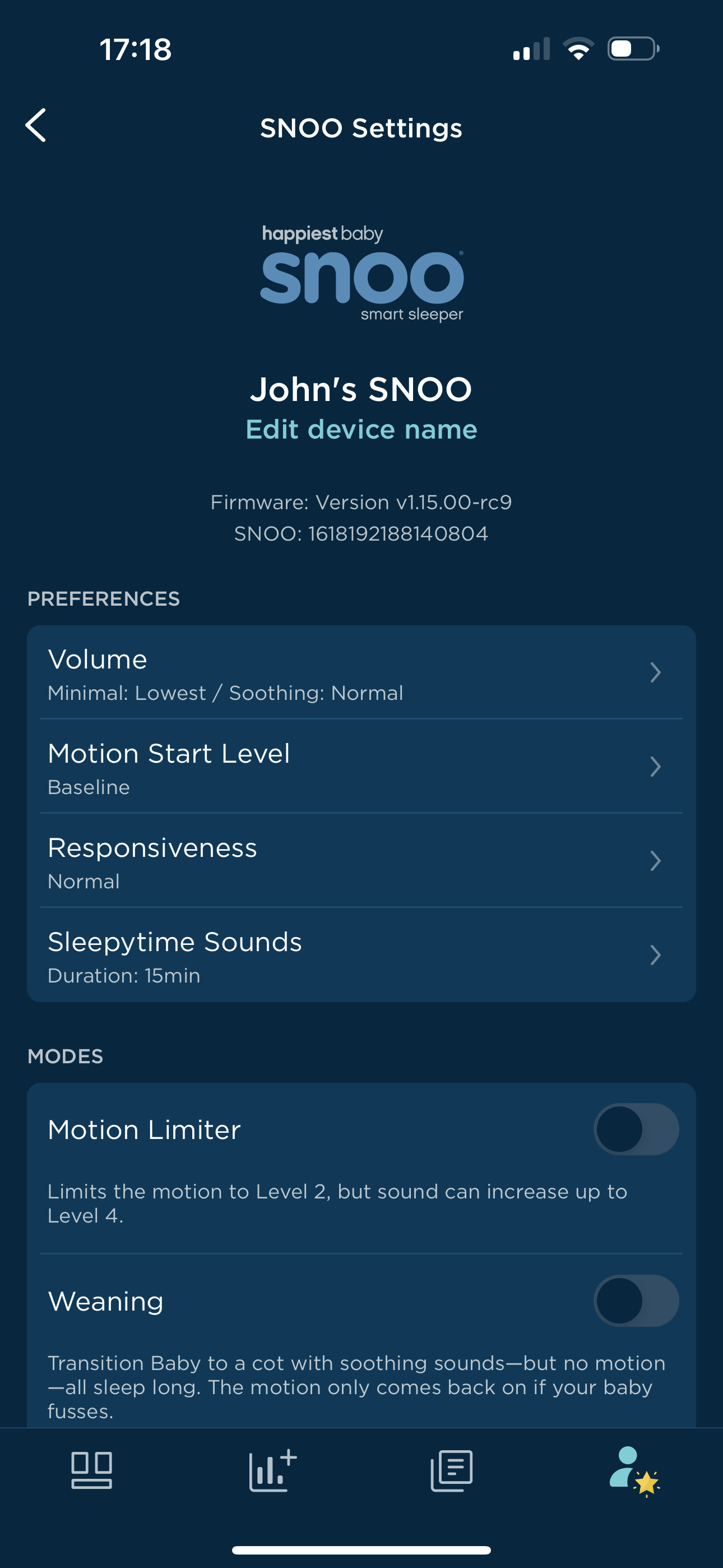 Can I pair multiple SNOOs to a single account? SNOO Settings 1.PNG